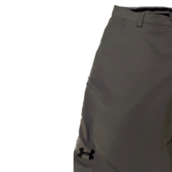 Under Armour Men's Flat Front Charcoal Shorts - Picture 6 of 6